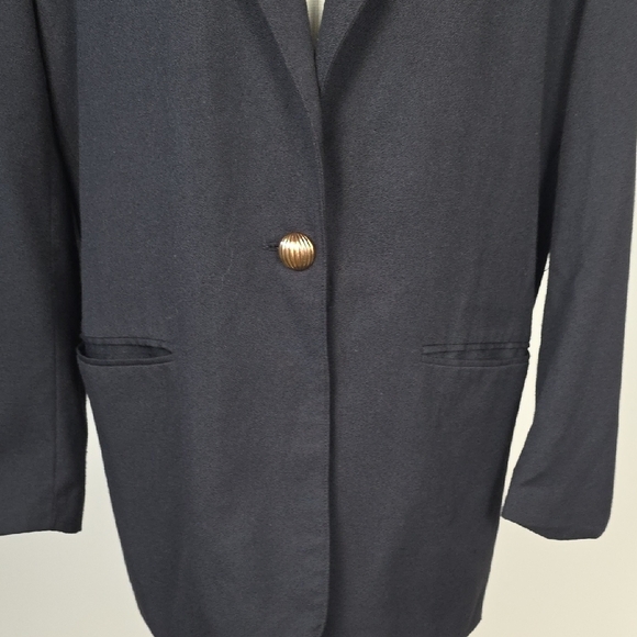 Tribal Black Oversized Vintage Blazer – Made in Canada – Size 5/6 - Picture 8 of 11